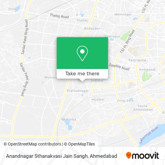 Anandnagar Sthanakvasi Jain Sangh map
