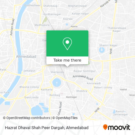 Hazrat Dhaval Shah Peer Dargah map