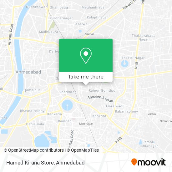 Hamed Kirana Store map