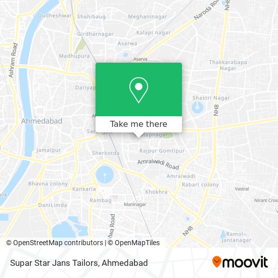 Supar Star Jans Tailors map