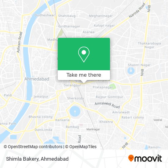 Shimla Bakery map