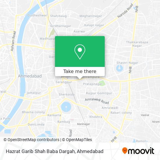 Hazrat Garib Shah Baba Dargah map