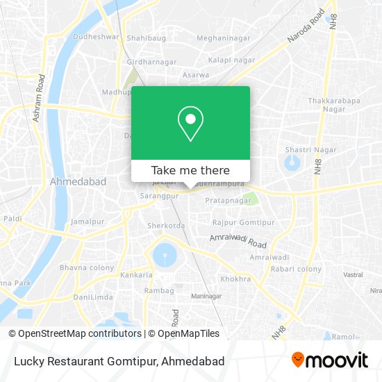 Lucky Restaurant Gomtipur map