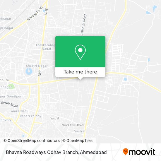 Bhavna Roadways Odhav Branch map