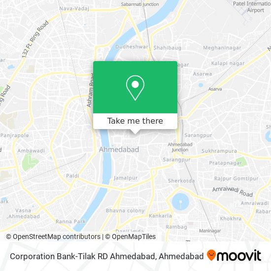 Corporation Bank-Tilak RD Ahmedabad map