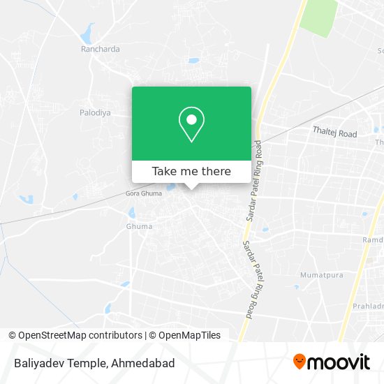 Baliyadev Temple map