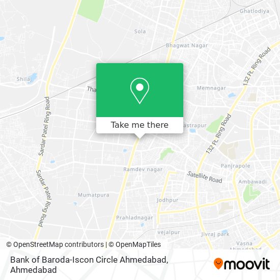Bank of Baroda-Iscon Circle Ahmedabad map