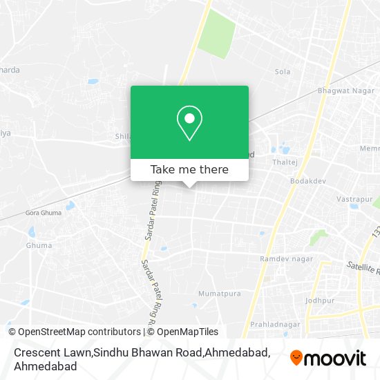 Crescent Lawn,Sindhu Bhawan Road,Ahmedabad map