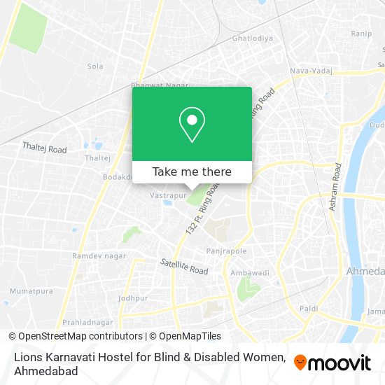 Lions Karnavati Hostel for Blind & Disabled Women map