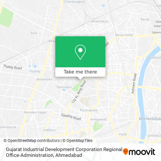 Gujarat Industrial Development Corporation Regional Office-Administration map