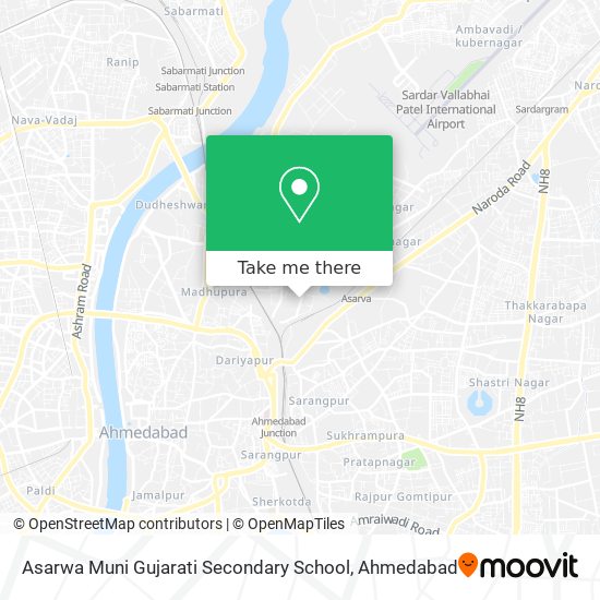 Asarwa Muni Gujarati Secondary School map
