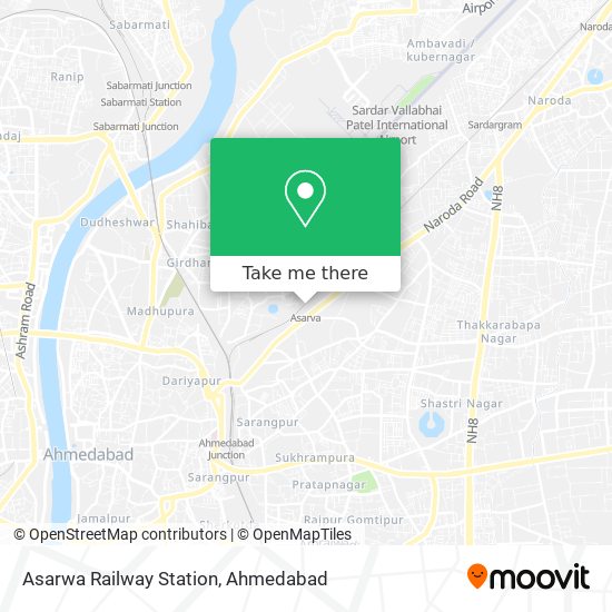 Asarwa Railway Station map