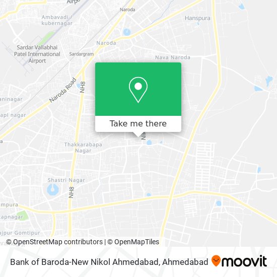 Bank of Baroda-New Nikol Ahmedabad map