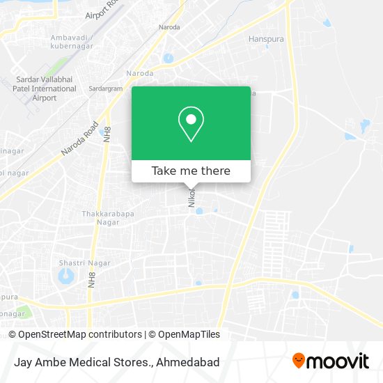 Jay Ambe Medical Stores. map