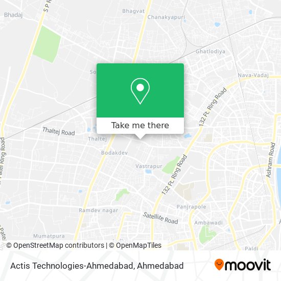 Actis Technologies-Ahmedabad map