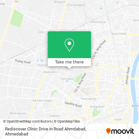 Rediscover Clinic Drive in Road Ahmdabad map