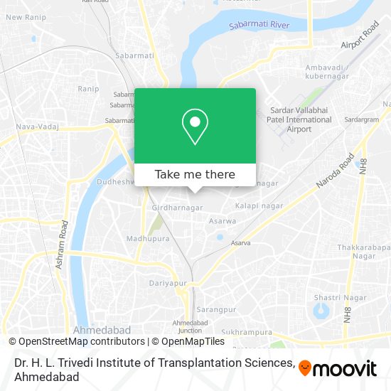 Dr. H. L. Trivedi Institute of Transplantation Sciences map