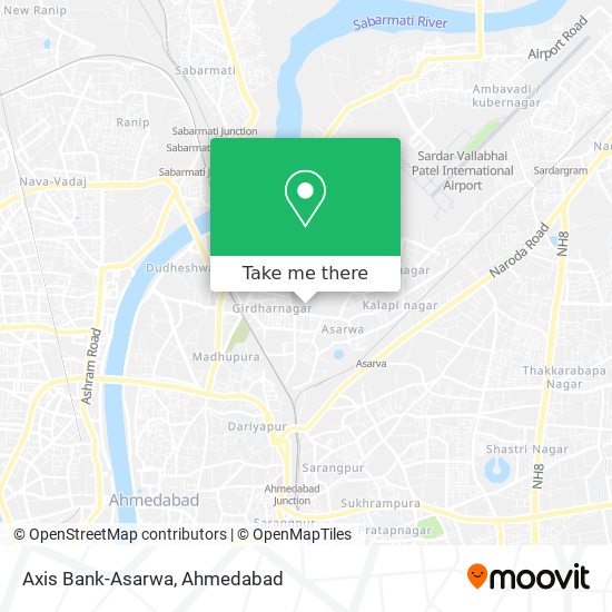 Axis Bank-Asarwa map