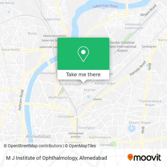 M J Institute of Ophthalmology map