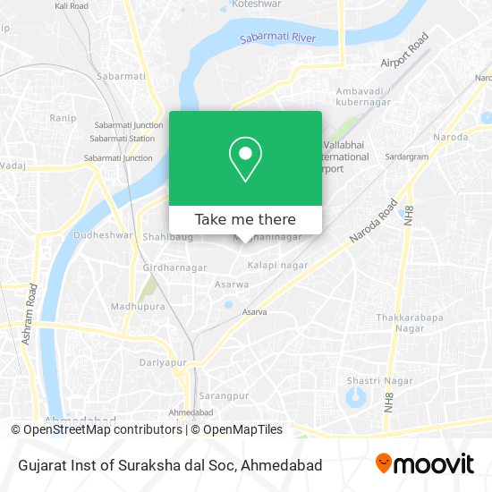 Gujarat Inst of Suraksha dal Soc map