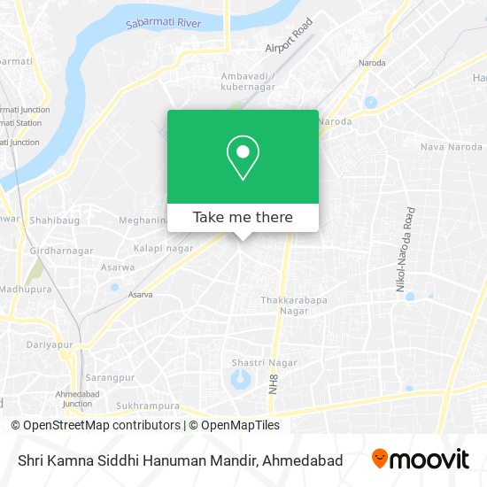 Shri Kamna Siddhi Hanuman Mandir map