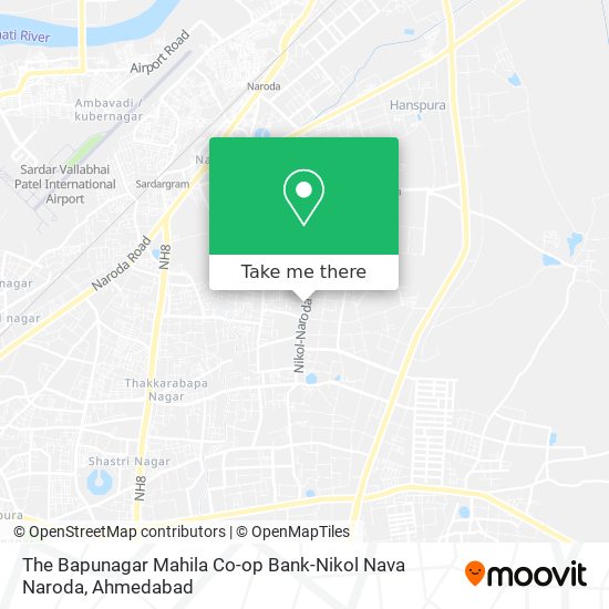 The Bapunagar Mahila Co-op Bank-Nikol Nava Naroda map