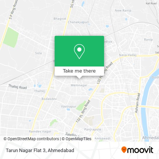 Tarun Nagar Flat 3 map