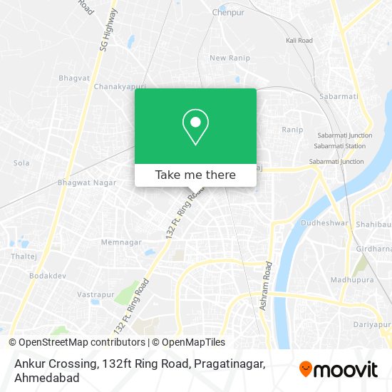 Ankur Crossing, 132ft Ring Road, Pragatinagar map