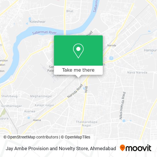 Jay Ambe Provision and Novelty Store map