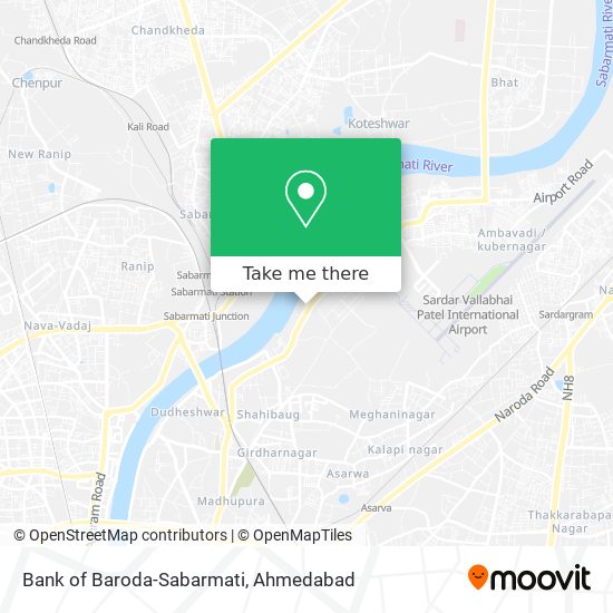 Bank of Baroda-Sabarmati map