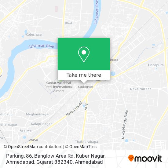 Parking, 86, Banglow Area Rd, Kuber Nagar, Ahmedabad, Gujarat 382340 map