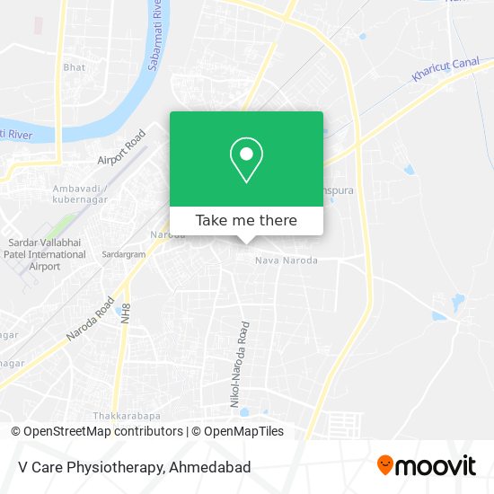 V Care Physiotherapy map