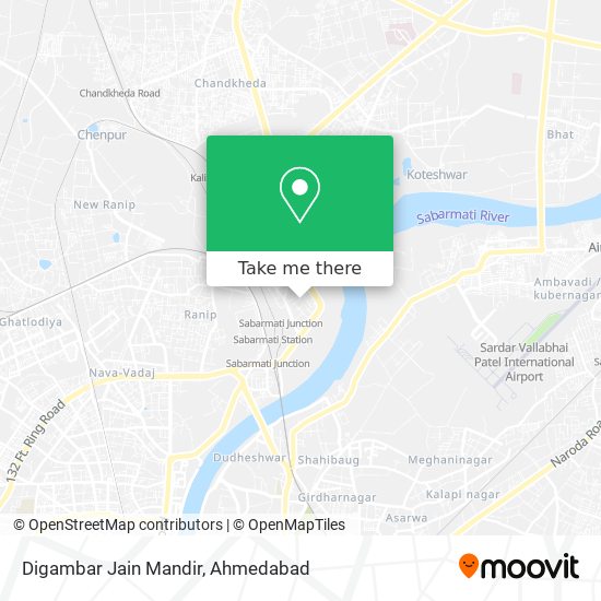 Digambar Jain Mandir map