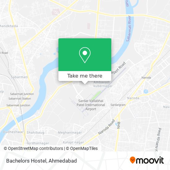 Bachelors Hostel map