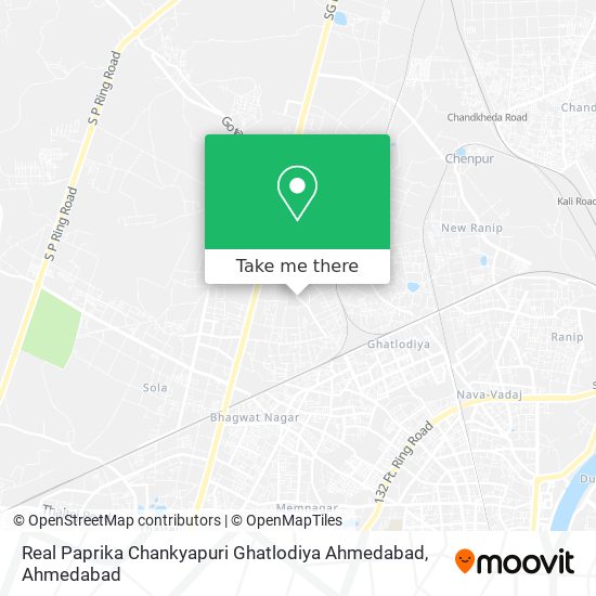 Real Paprika Chankyapuri Ghatlodiya Ahmedabad map