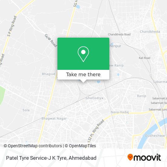 Patel Tyre Service-J K Tyre map