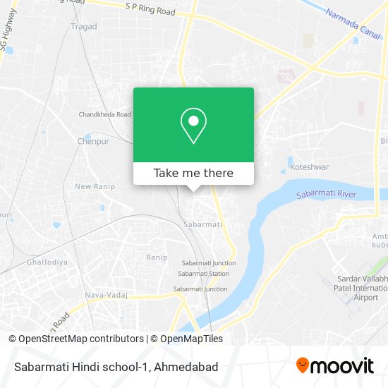 Sabarmati Hindi school-1 map