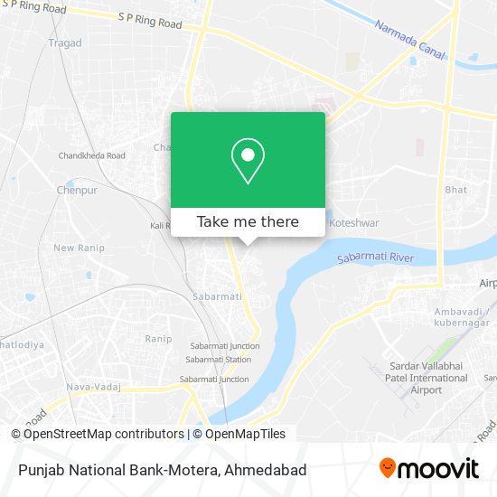 Punjab National Bank-Motera map