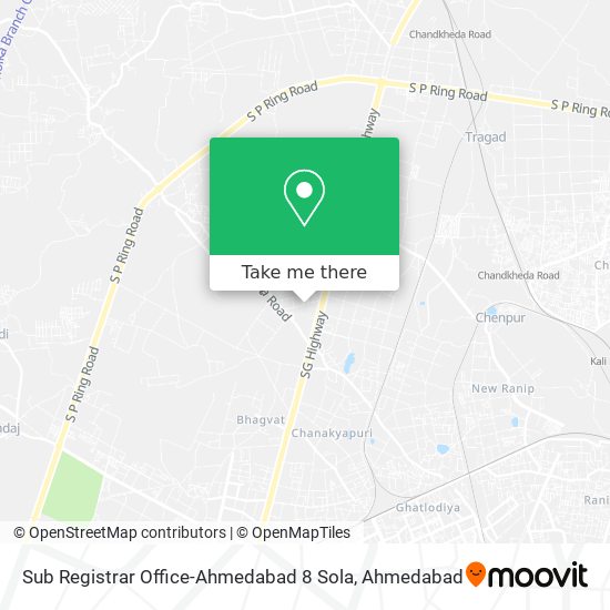 Sub Registrar Office-Ahmedabad 8 Sola map