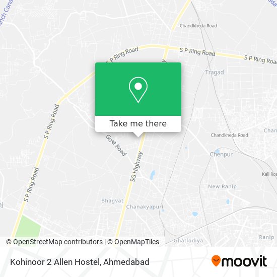 Kohinoor 2 Allen Hostel map