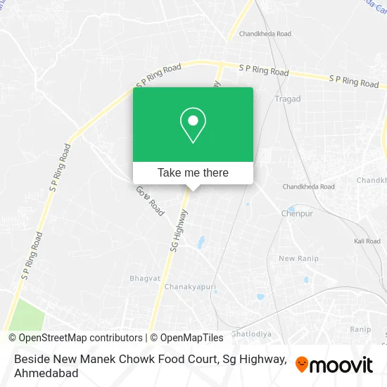 Beside New Manek Chowk Food Court, Sg Highway map