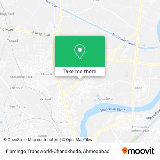 Flamingo Transworld-Chandkheda map