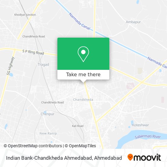 Indian Bank-Chandkheda Ahmedabad map