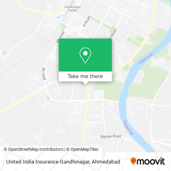 United India Insurance-Gandhinagar map