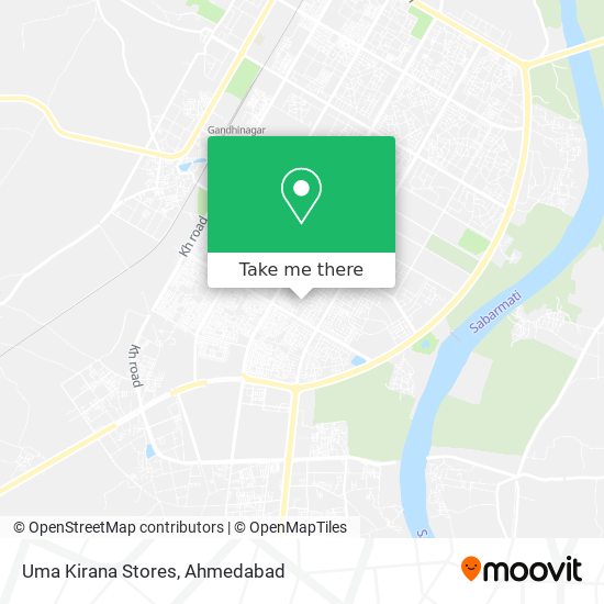 Uma Kirana Stores map