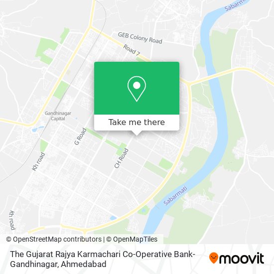 The Gujarat Rajya Karmachari Co-Operative Bank-Gandhinagar map