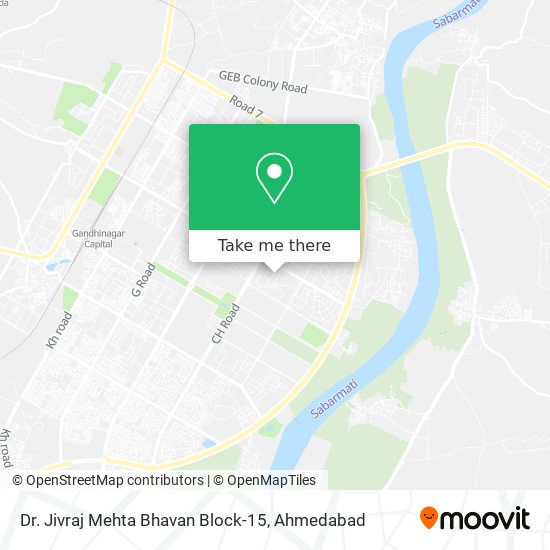 Dr. Jivraj Mehta Bhavan Block-15 map