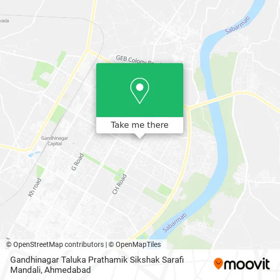 Gandhinagar Taluka Prathamik Sikshak Sarafi Mandali map