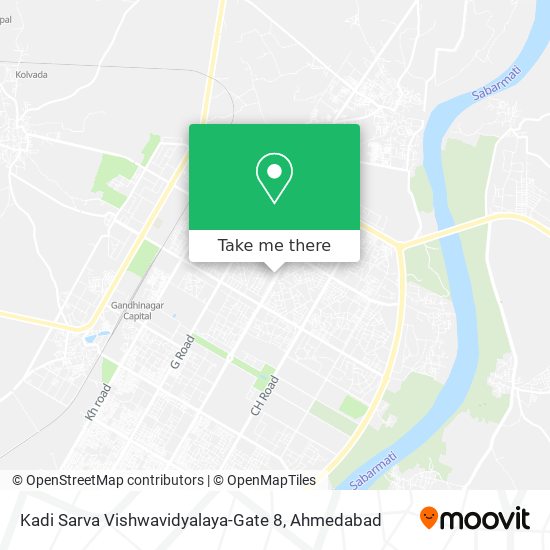 Kadi Sarva Vishwavidyalaya-Gate 8 map