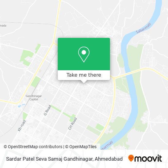 Sardar Patel Seva Samaj Gandhinagar map